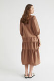 Jersey Splice Midi Dress  Chocolate Malt  hi-res