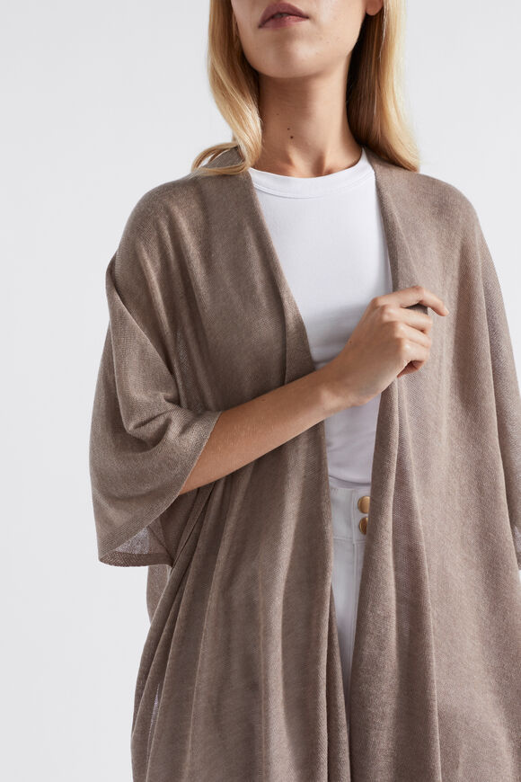 Fine Knit Poncho  Cookie  hi-res