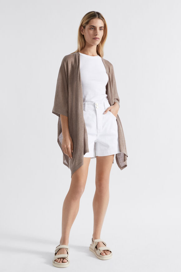 Fine Knit Poncho  Cookie  hi-res