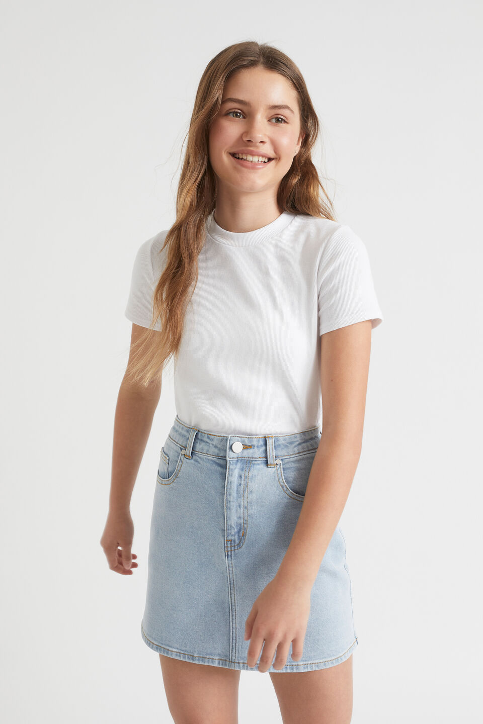 Core Rib Tee  White
