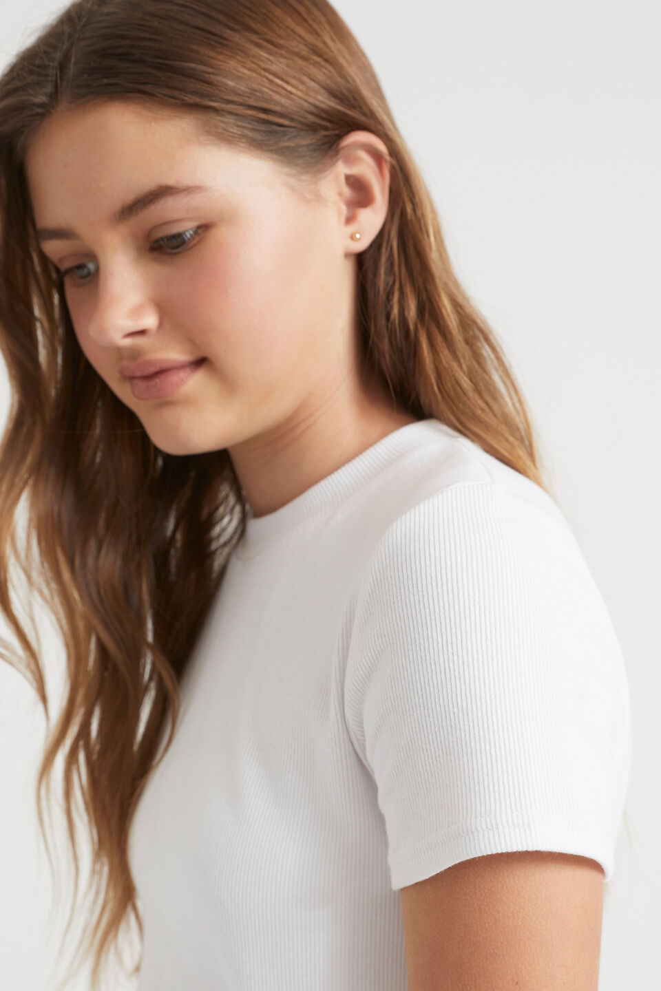 Core Rib Tee  White