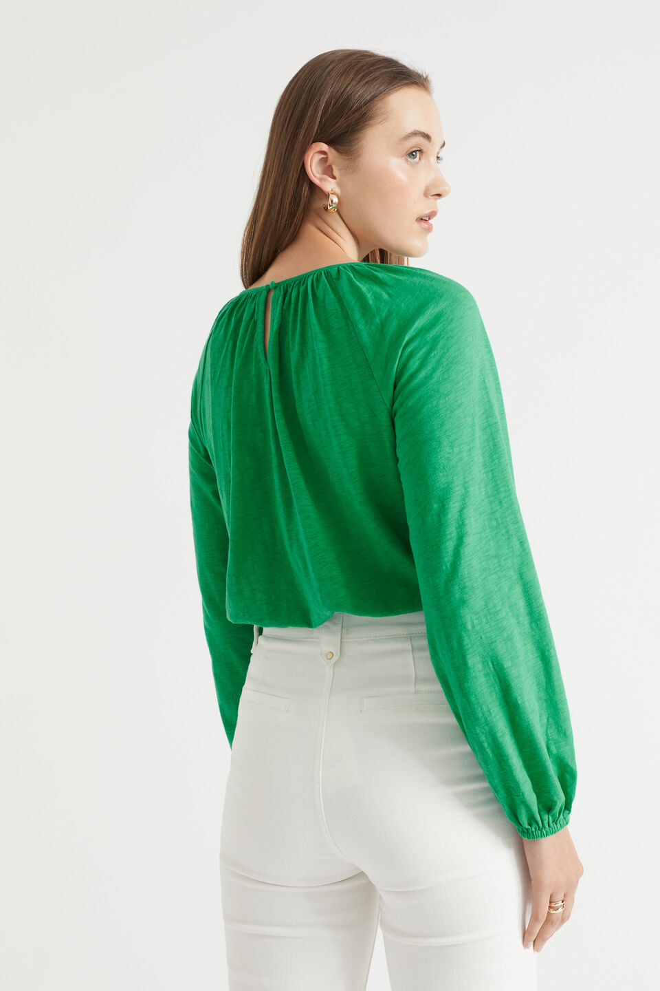 Raglan Slub Top  Bright Mint