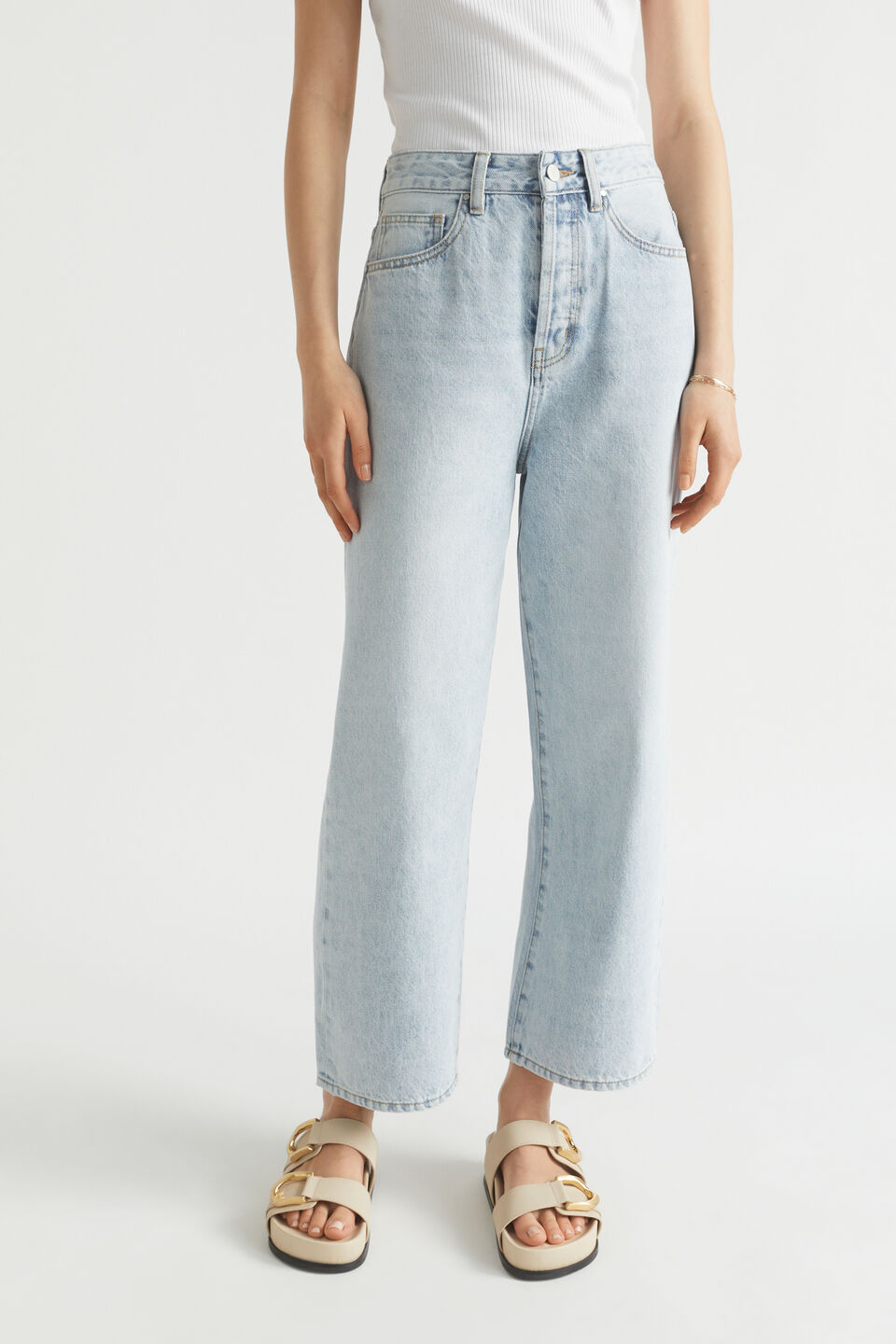 Straight Leg Rigid Jean  Ice Blue Denim