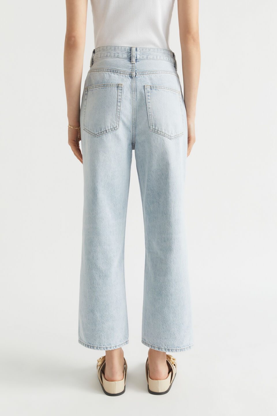 Straight Leg Rigid Jean  Ice Blue Denim