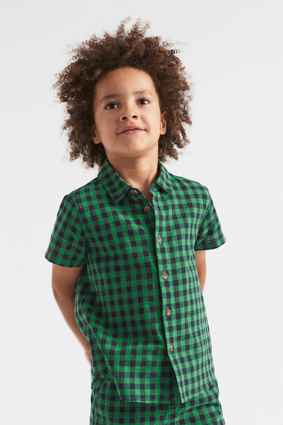 Check Shirt  Palm Green