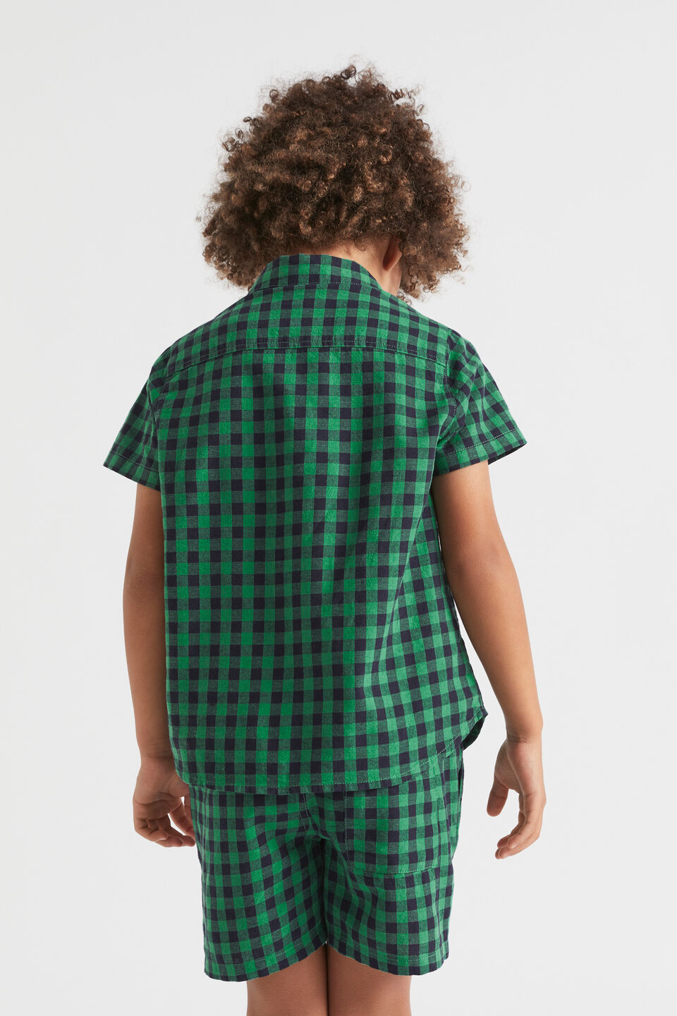Check Shirt  Palm Green
