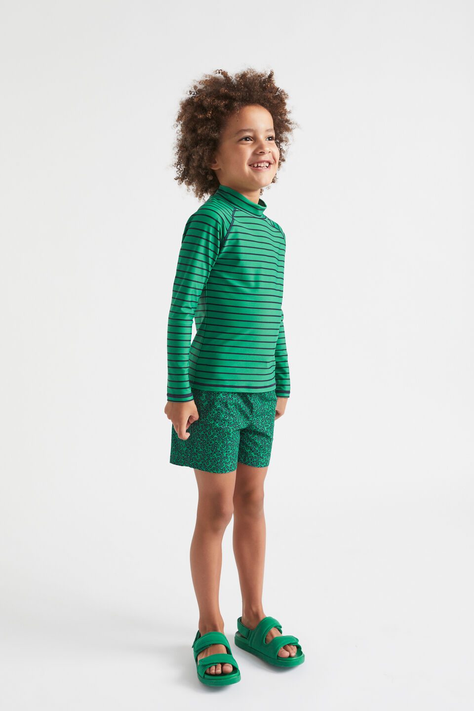 Ditsy Boardshort  Palm Green
