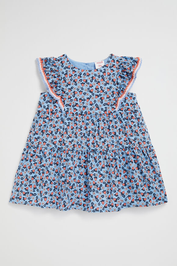 Crochet Trim Ditsy Dress  Periwinkle  hi-res