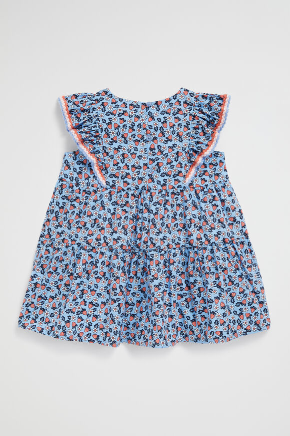 Crochet Trim Ditsy Dress  Periwinkle  hi-res