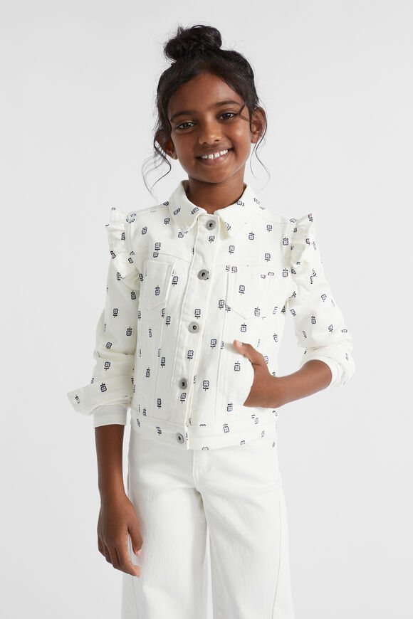 Floral Denim Jacket  Canvas Wash  hi-res