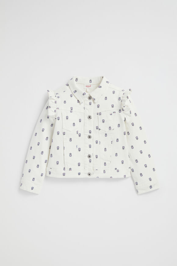 Floral Denim Jacket  Canvas Wash  hi-res