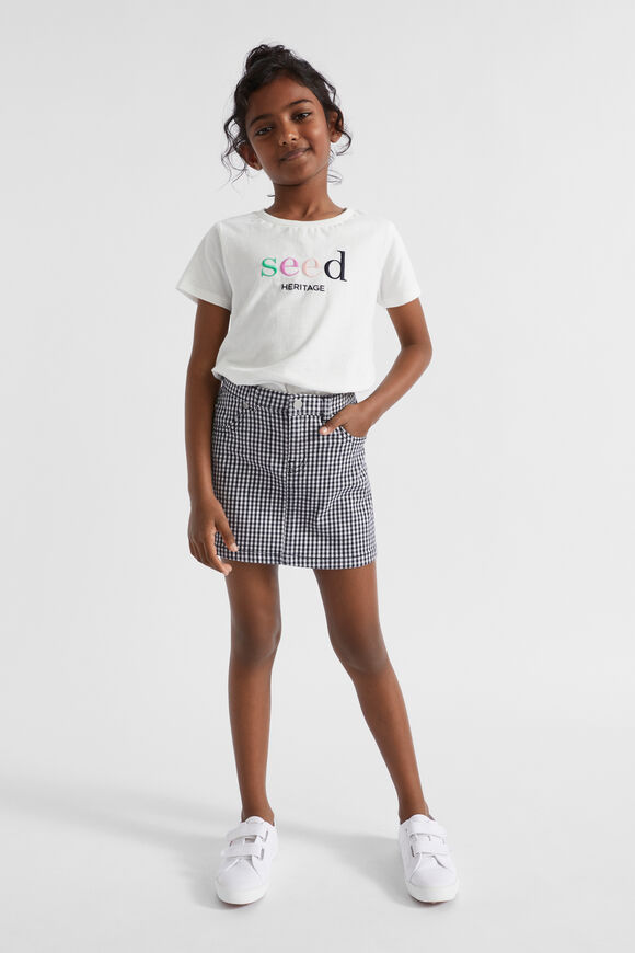 Gingham Denim Skirt  Midnight Gingham  hi-res