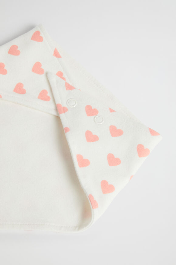 Hearts Bib  Bright Peach  hi-res