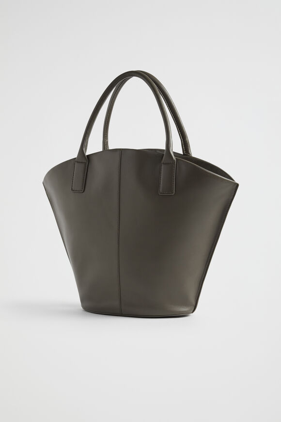 Leather Crescent Tote  Olive  hi-res