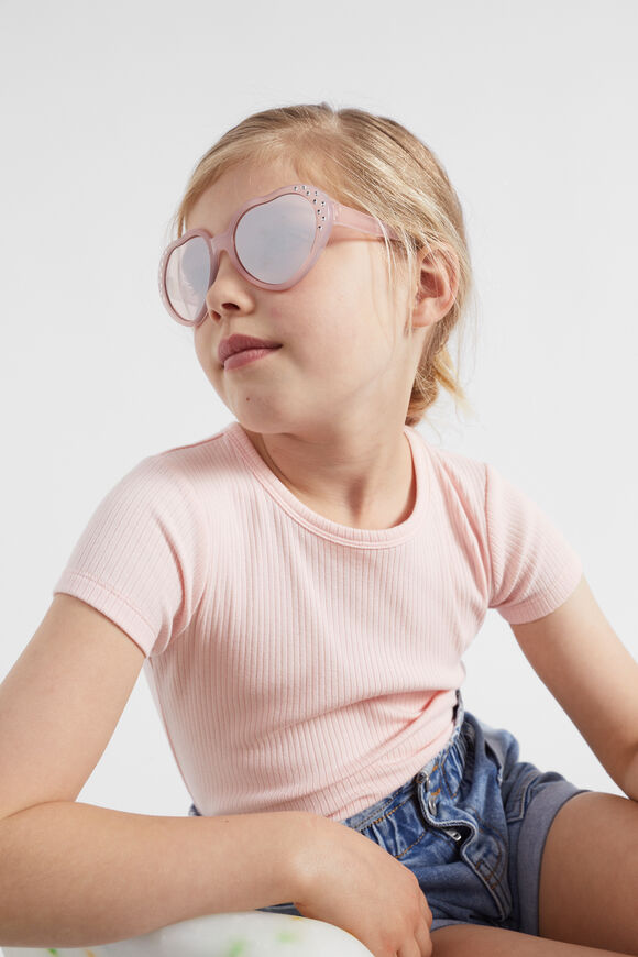Crystal Heart Sunglasses  Dusty Rose  hi-res
