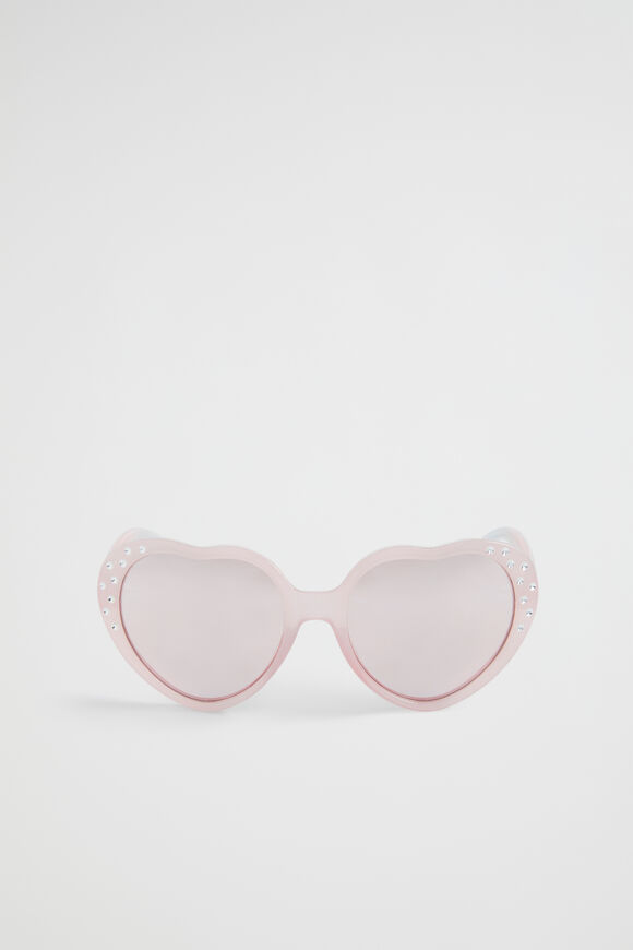 Crystal Heart Sunglasses  Dusty Rose  hi-res