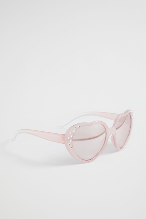 Crystal Heart Sunglasses  Dusty Rose  hi-res
