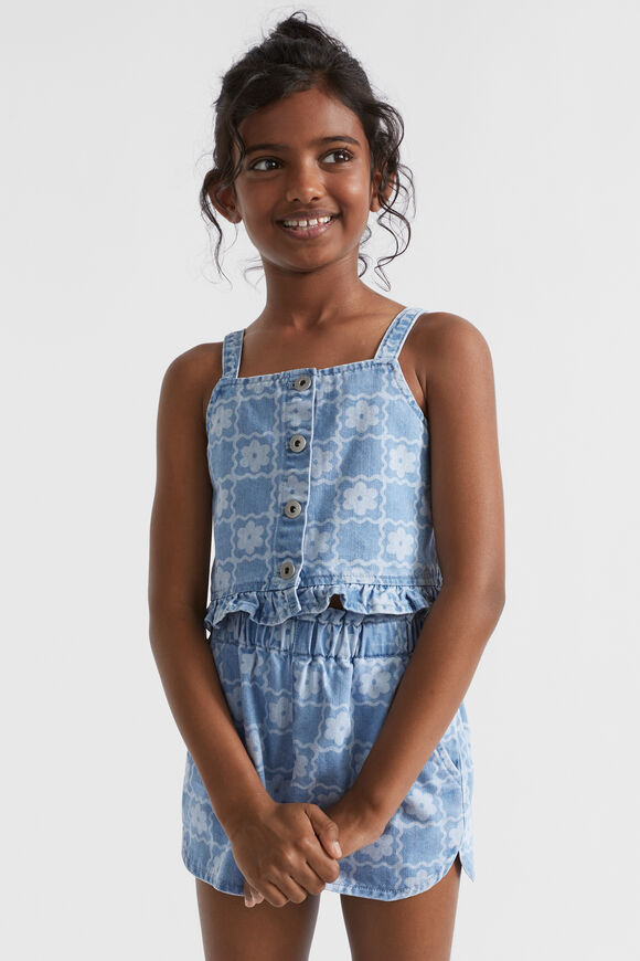 Daisy Check Cami  Clean Blue Wash  hi-res