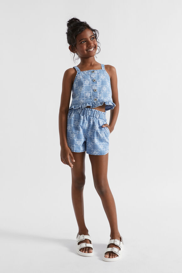 Daisy Check Short  Clean Blue Wash  hi-res