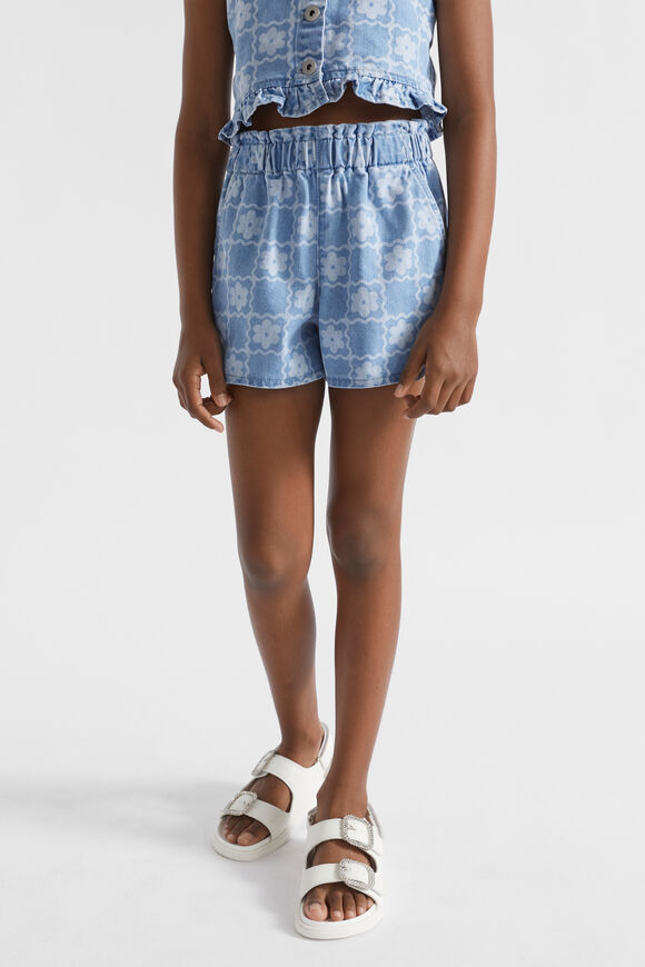 Daisy Check Short  Clean Blue Wash  hi-res