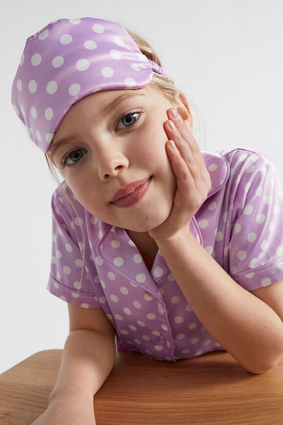 Polka Dot Eye Mask  Lilac  hi-res