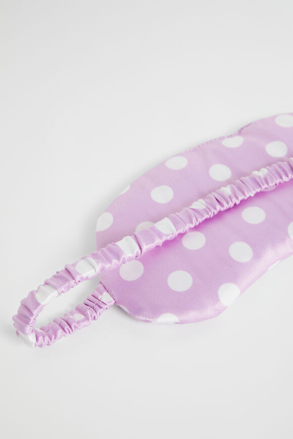 Polka Dot Eye Mask  Lilac  hi-res