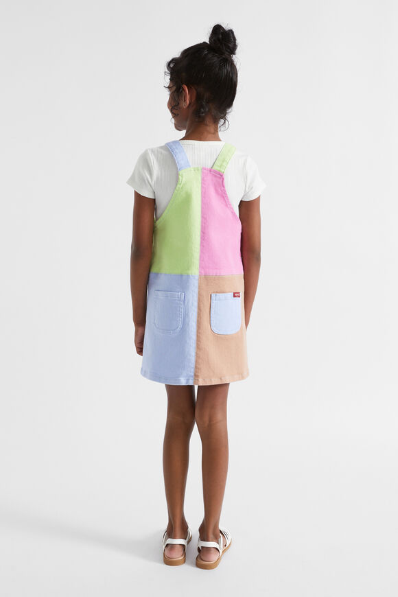 Colourblock Logo Pinafore  Lily  hi-res