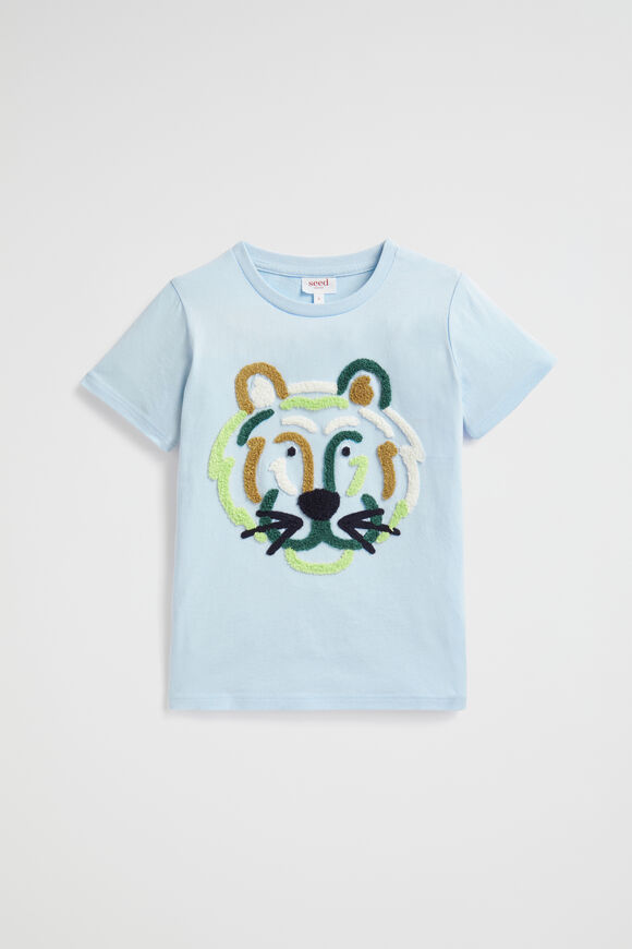 Tiger Face Tee  Baby Blue  hi-res