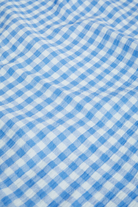 Check Woven Wrap  Ocean  hi-res