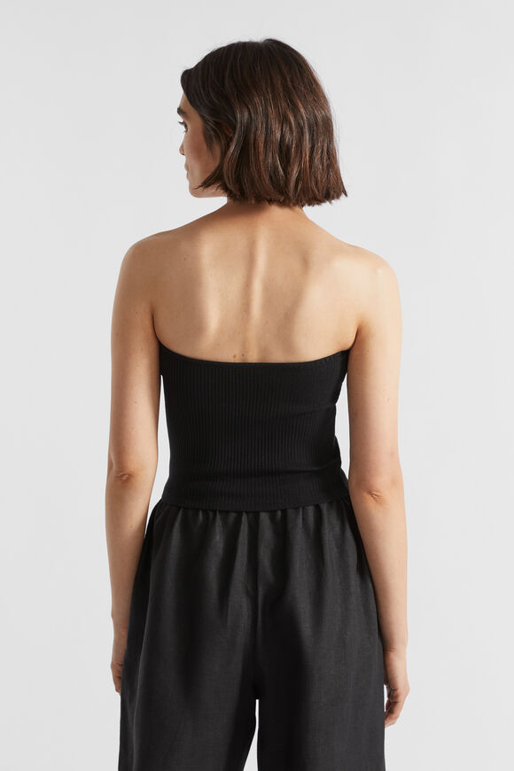 Rib Strapless Bodice  Black  hi-res