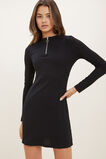 Rib Dress  Black  hi-res