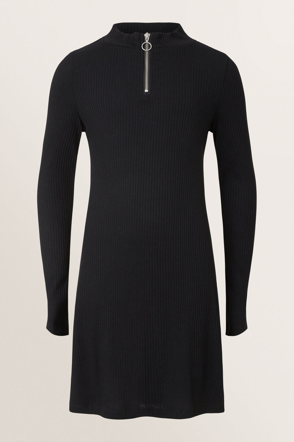 Rib Dress  Black