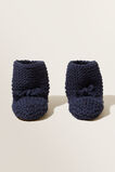 Pearl Knitted Bootie  Navy  hi-res