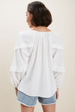 Frill Sleeve Blouse  Whisper White  hi-res