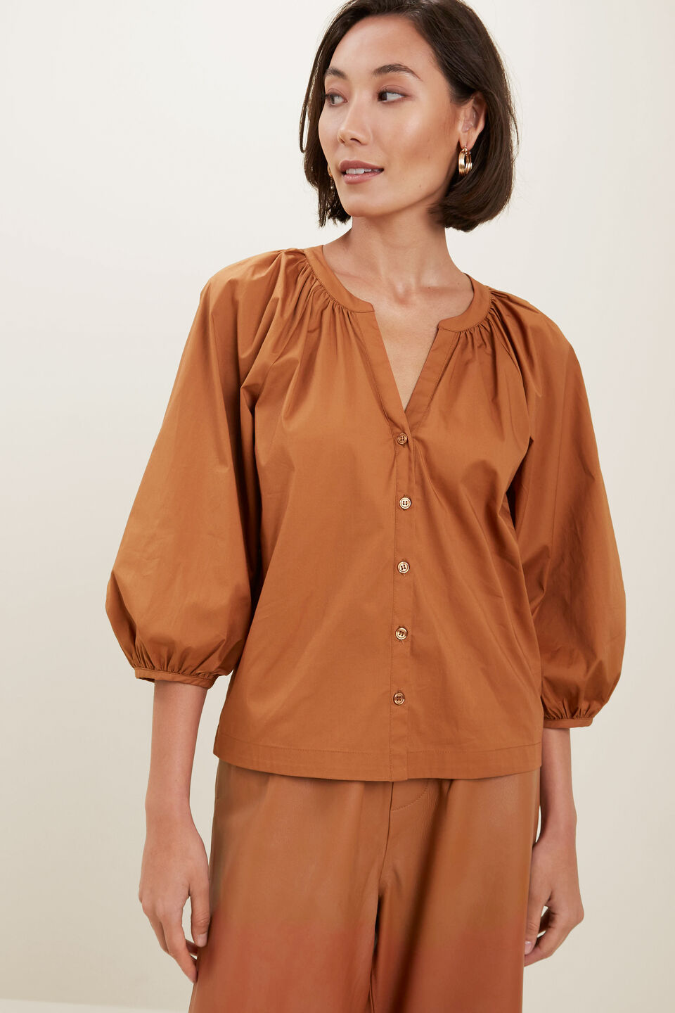 Raglan Shirt  Burnt Bronze