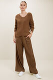V Neck Rib Sweater  Molasses  hi-res