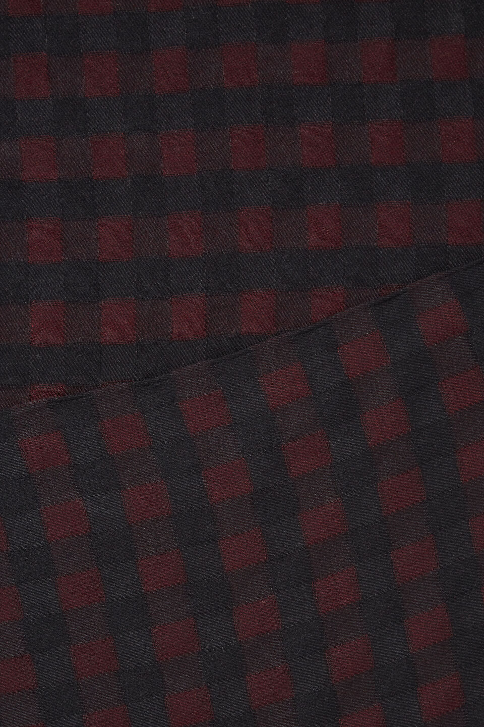 Mini Check Scarf  Plum Black