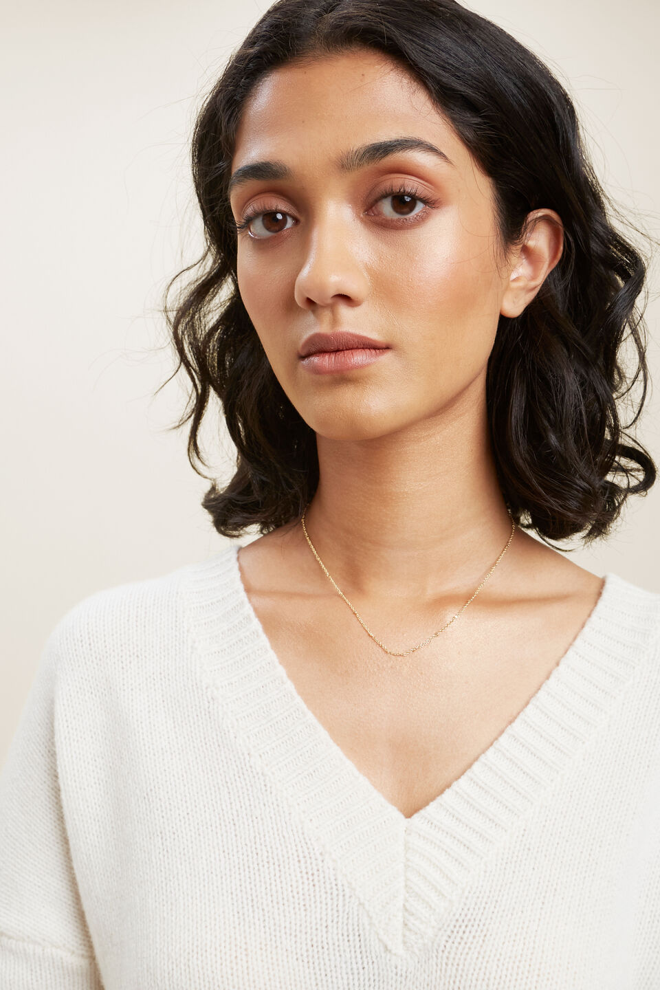 Fine Initial Necklace  Gold