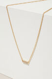 Fine Diamante Bar Necklace  Gold  hi-res