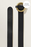 Ring Leather Belt  Black  hi-res