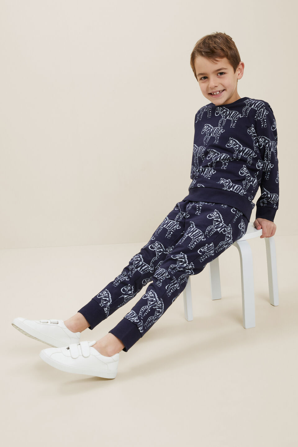Zebra Trackpant  Midnight Blue