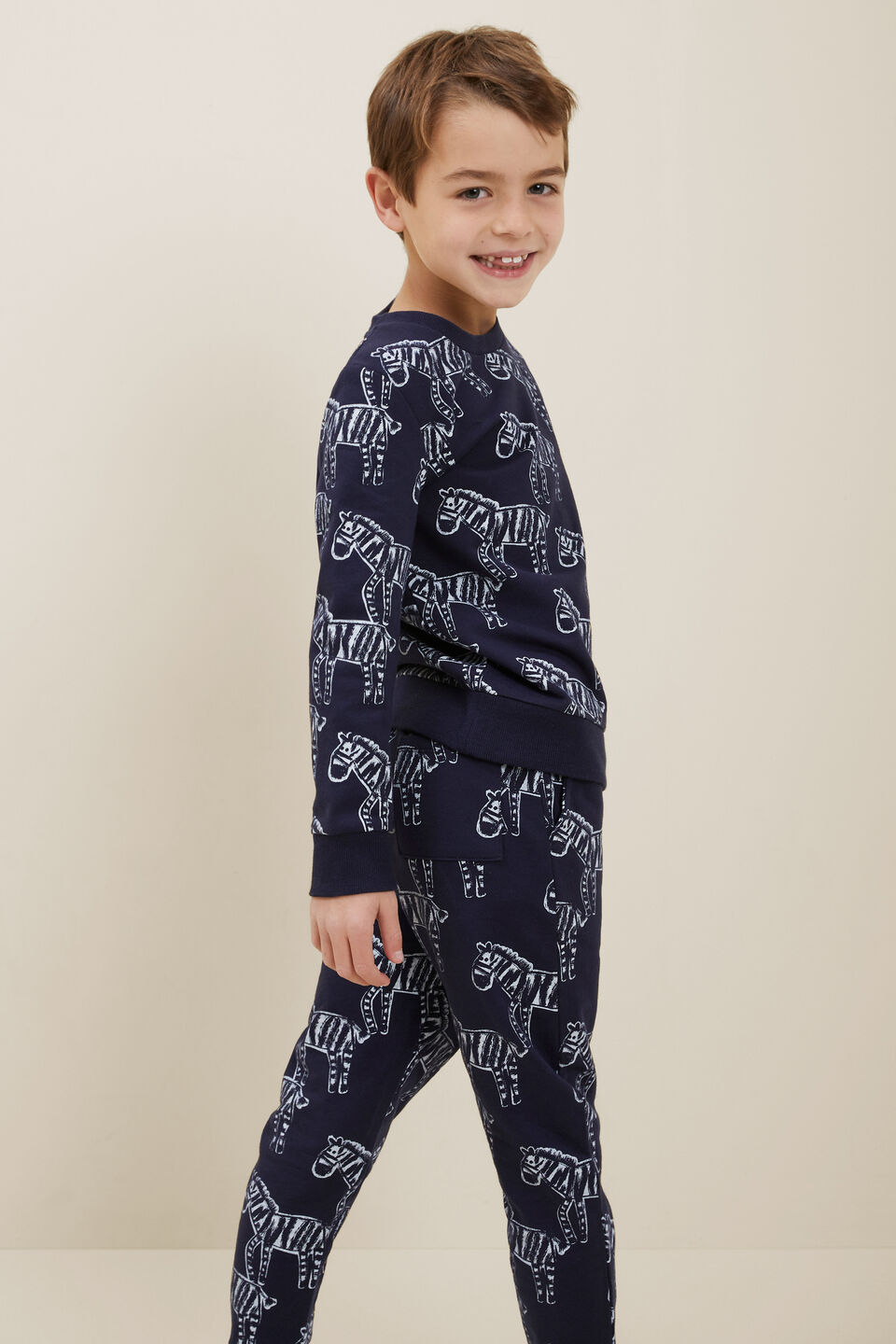 Zebra Trackpant  Midnight Blue