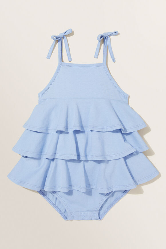 Jersey Frill Romper  Bluebell  hi-res