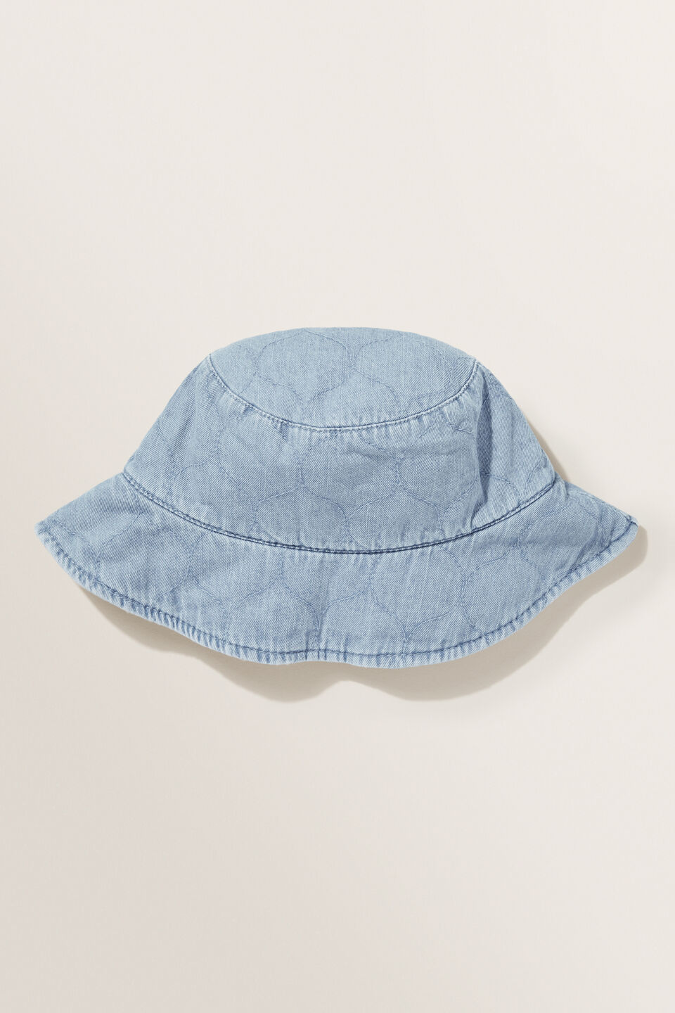 Top Stitch Bucket Hat  Denim