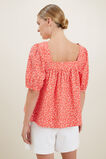 Ditsy Square Neck Top  Chilli Red Ditsy  hi-res