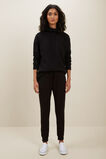 Terry Zip Sweater  Black  hi-res