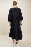 Poplin Tiered Midi Dress  Deep Navy  hi-res