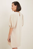 Poplin Sleeve Mini Dress  Sandstone Beige  hi-res