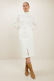 Denim Midi Elastic Skirt  French Vanilla  hi-res