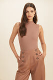 Rib High Neck Tank  Acorn Brown  hi-res